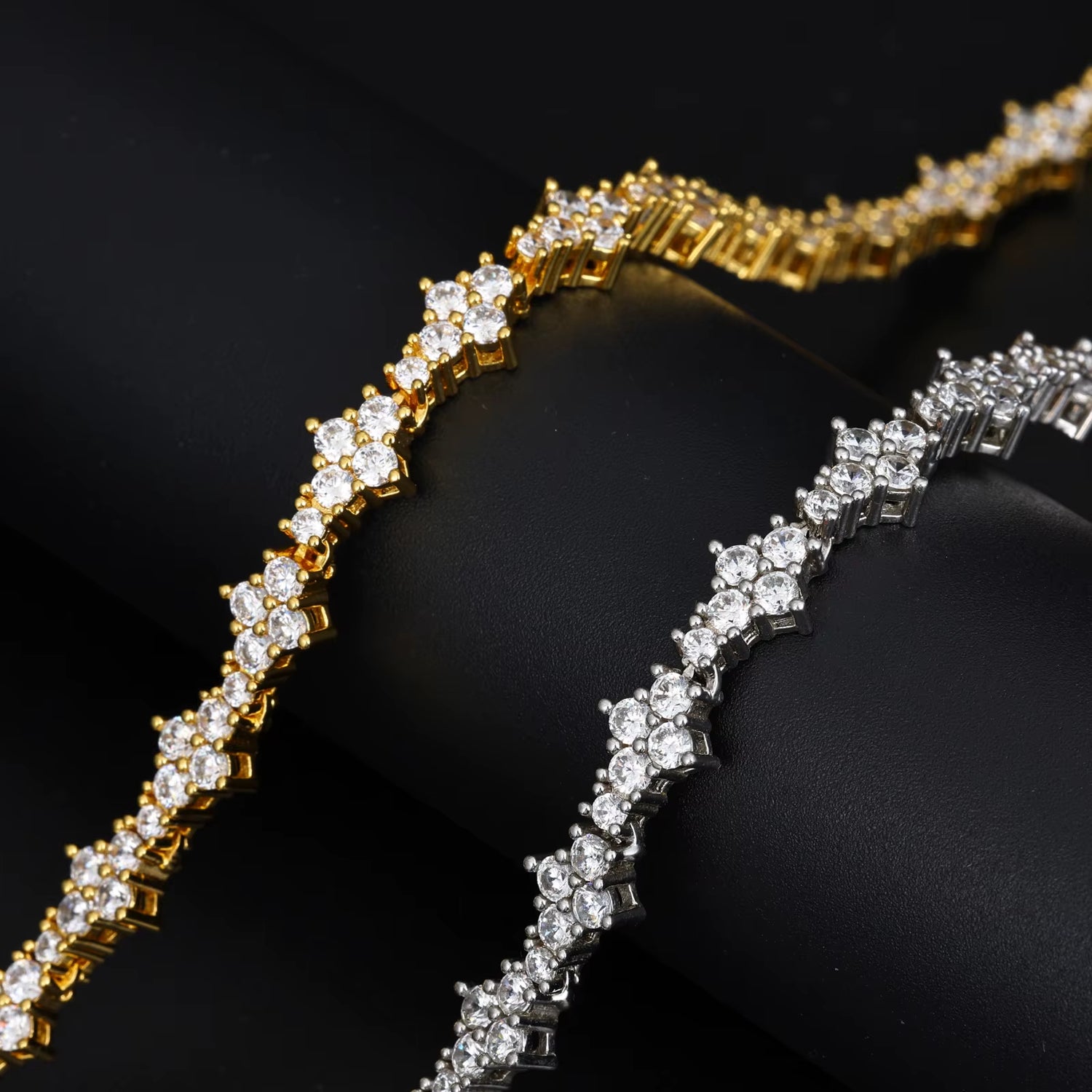 New Arrival Rapper Jewelry 7Mm 925 Sterling Silver Iced Out White Gold Pass Diamond Tester Moissanite Cross Tennis Chain