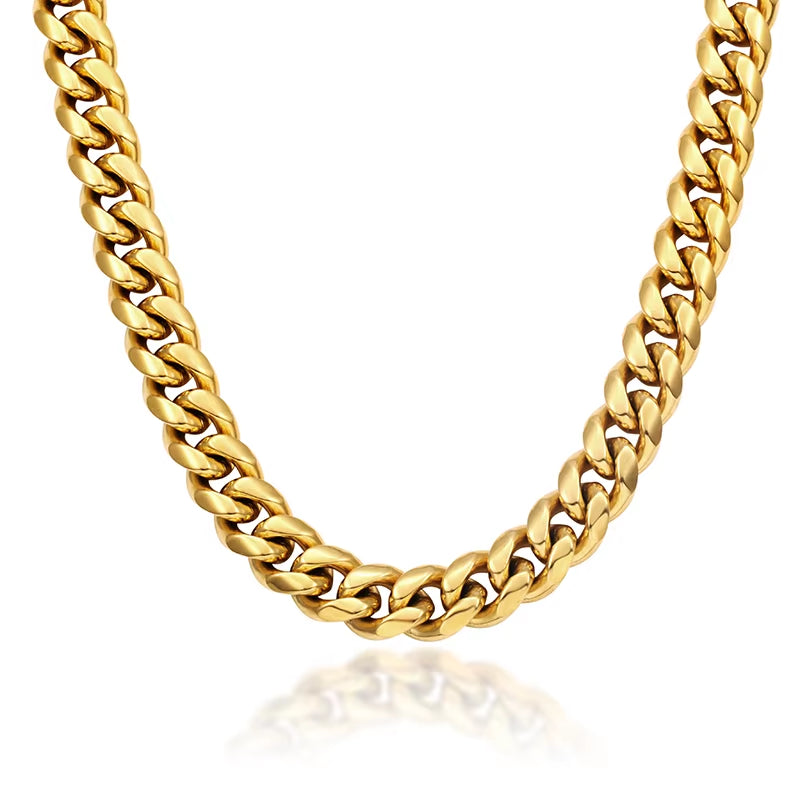 collier Cuban Link 8mm Or